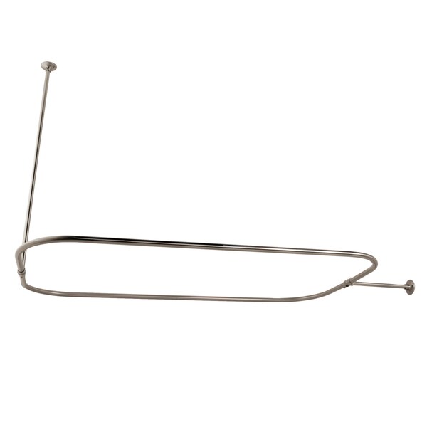 Rectangular Shower Curtain Rod, Polished Nickel